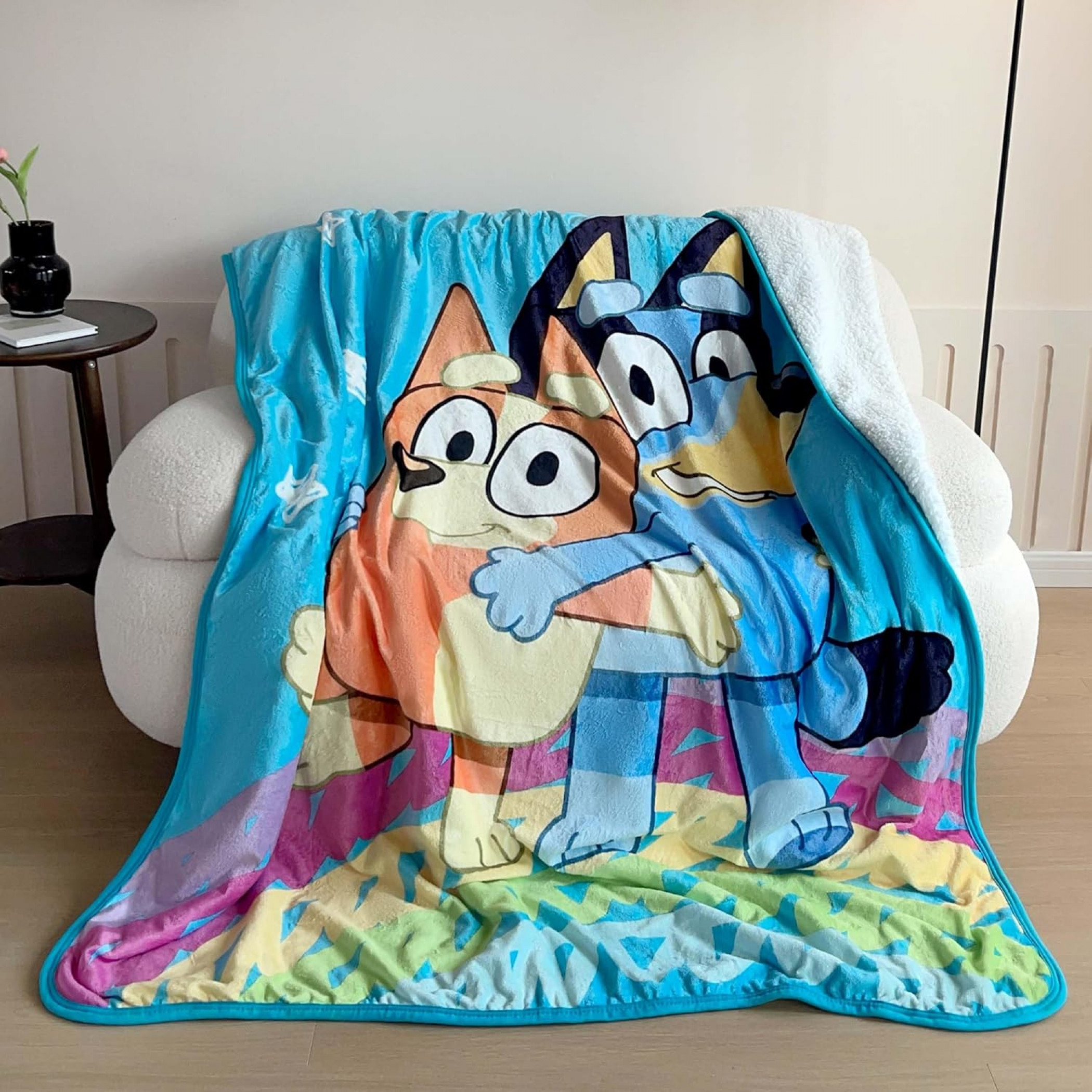 Bluey Big Hugs 46" X 60" Silk Touch Sherpa Throw Blanket